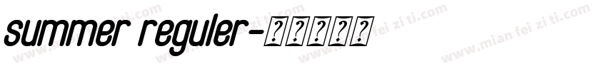 summer reguler字体转换